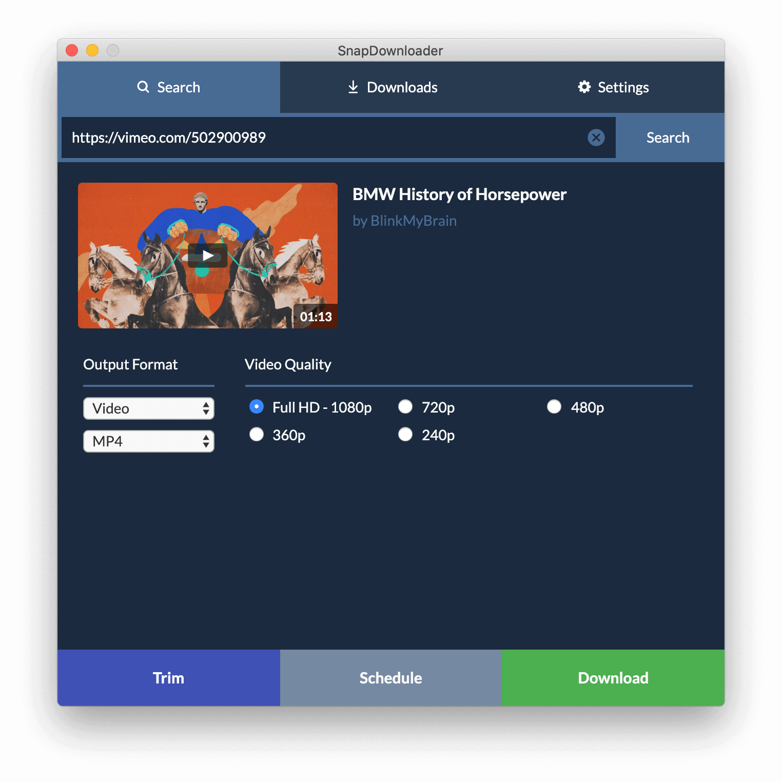 free program to download vemo video for mac